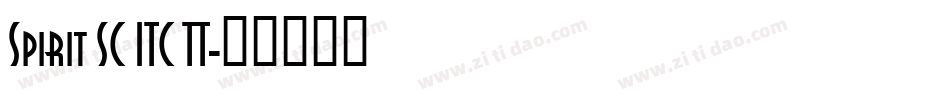 Spirit SC ITC TT字体转换